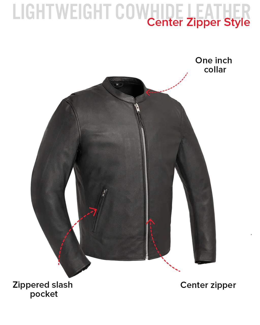 Titan Men's Motorcycle Leather Jacket