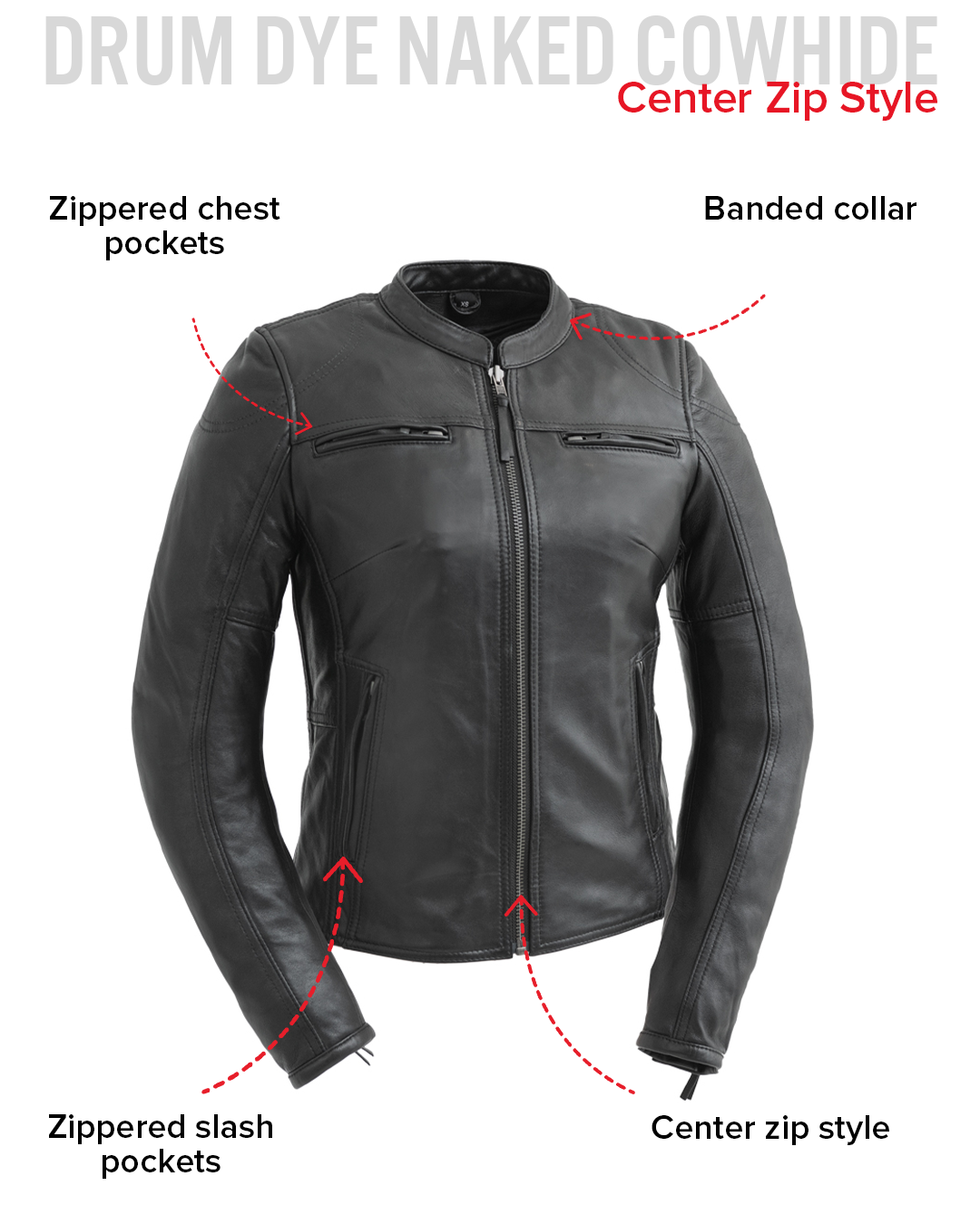 Supastar - Womens Motorcycle Leather Jacket