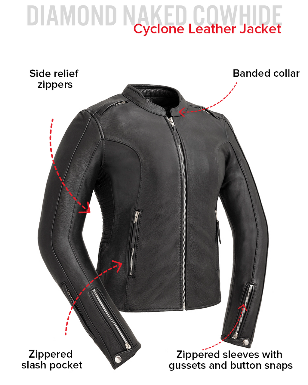 Cyclone - Women's Motorcycle Leather Jacket