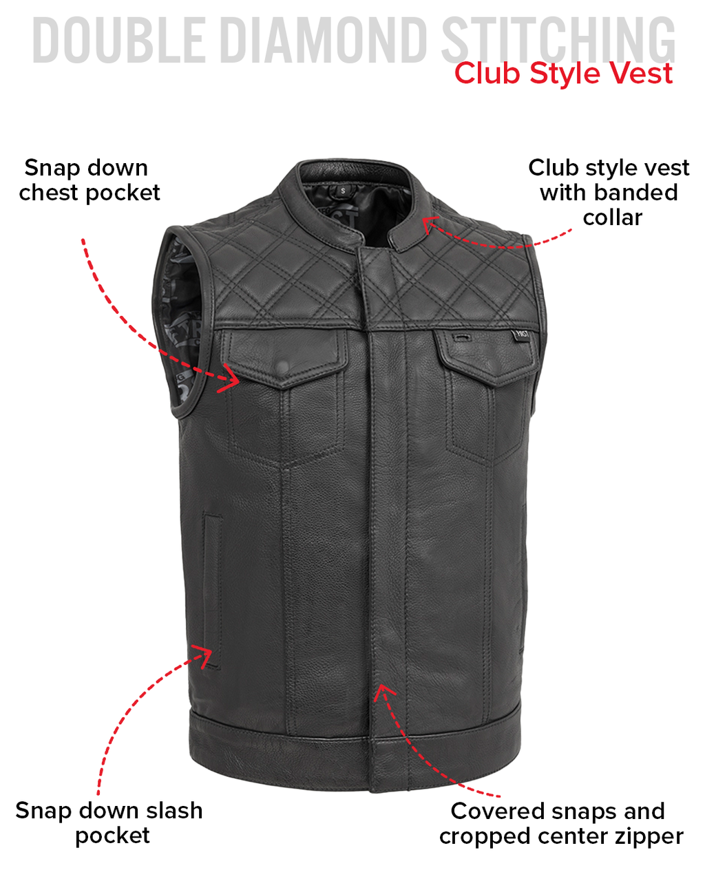 FMCo Men's Signature Leather Vest