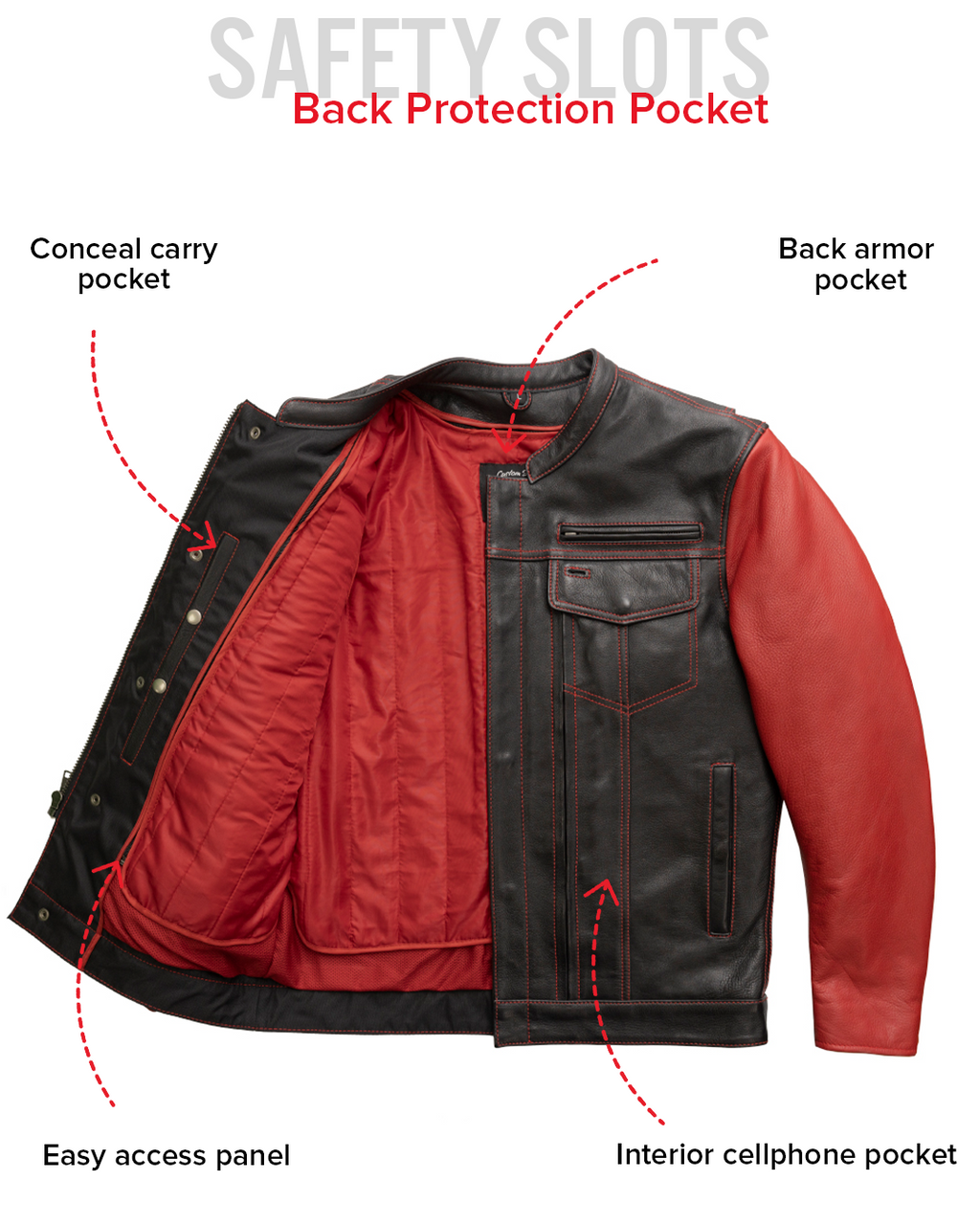 Vincent Men's Cafe Style Leather Jacket