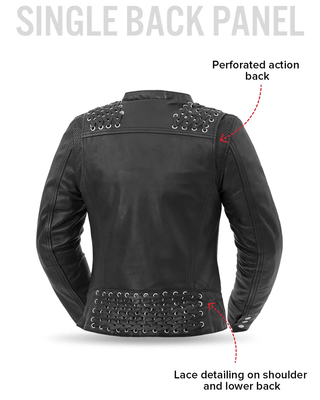 Black Widow - Women's Motorcycle Leather Jacket