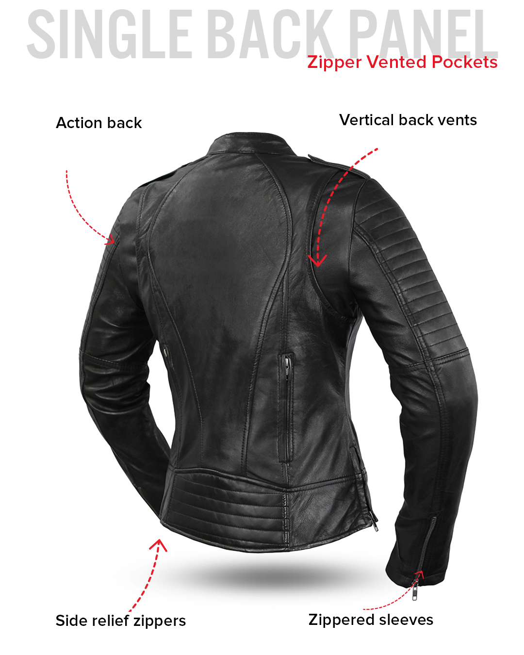 Biker - Women's Motorcycle Leather Jacket