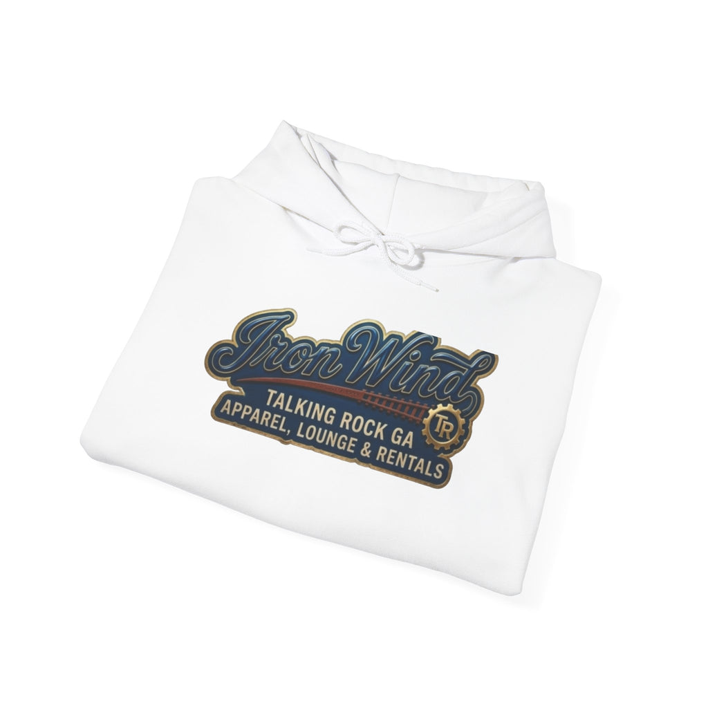 Vintage Motorcycle Hoodie – 'Iron Wheel' Talking Rock Logo Pullover