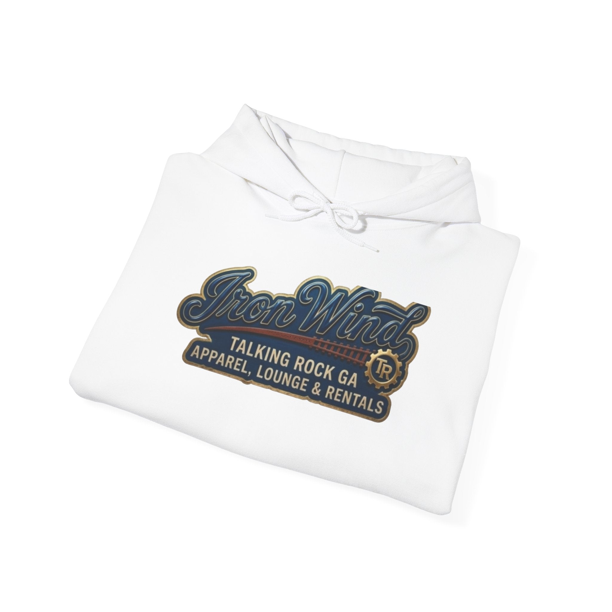 Vintage Motorcycle Hoodie – 'Iron Wheel' Talking Rock Logo Pullover