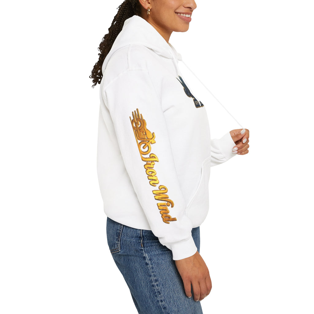Vintage Motorcycle Hoodie – 'Iron Wheel' Talking Rock Logo Pullover
