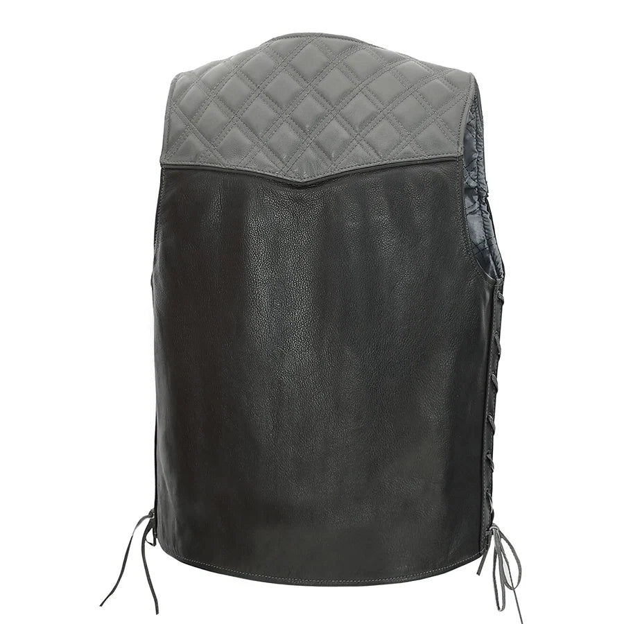 Hammer down Men's Western Style Leather Biker Vest