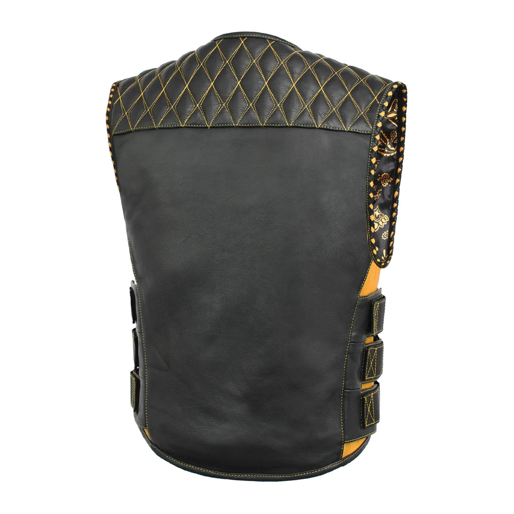 Tactical Emerald Men’s Motorcycle Leather Vest