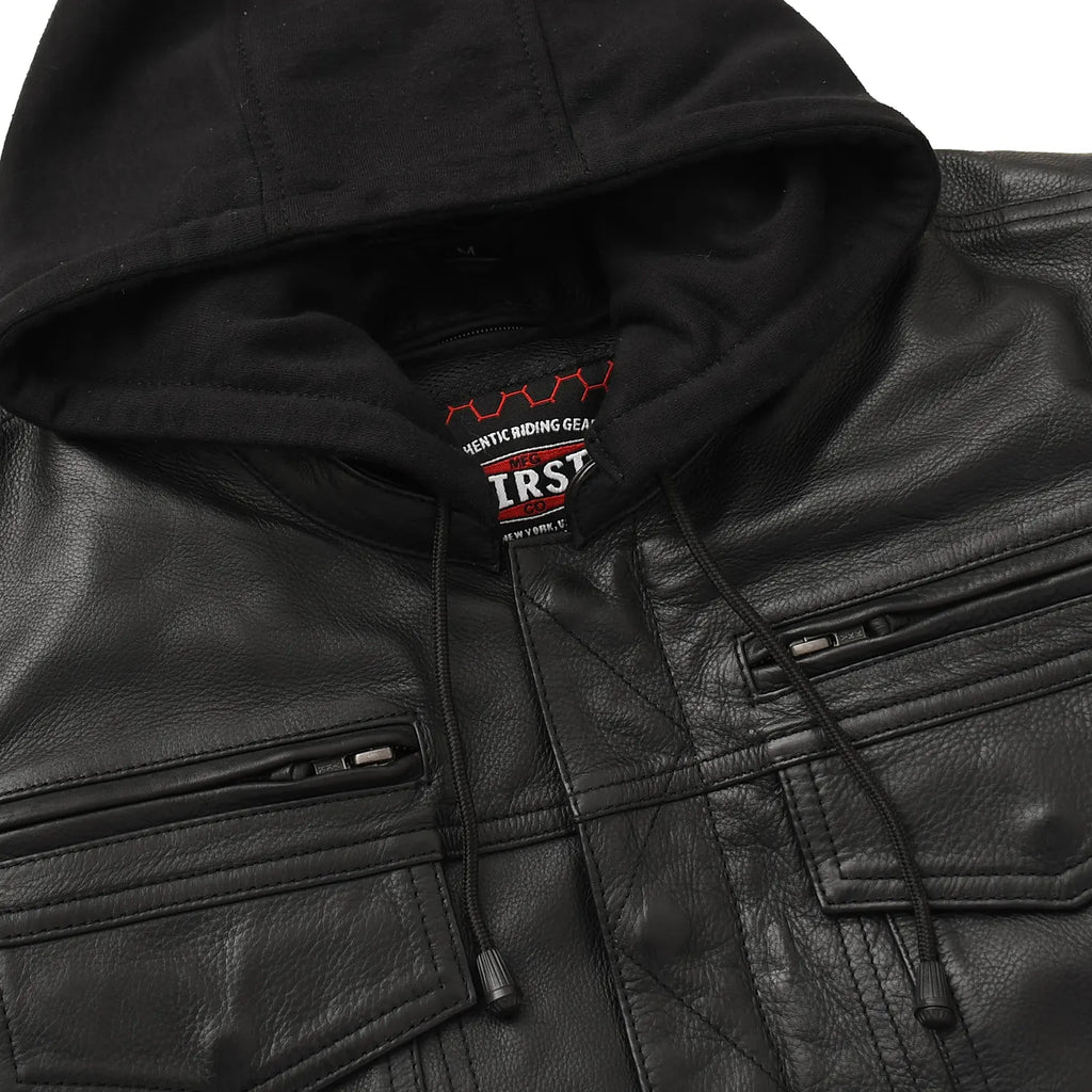 Nightstrike Men’s Motorcycle Leather Jacket