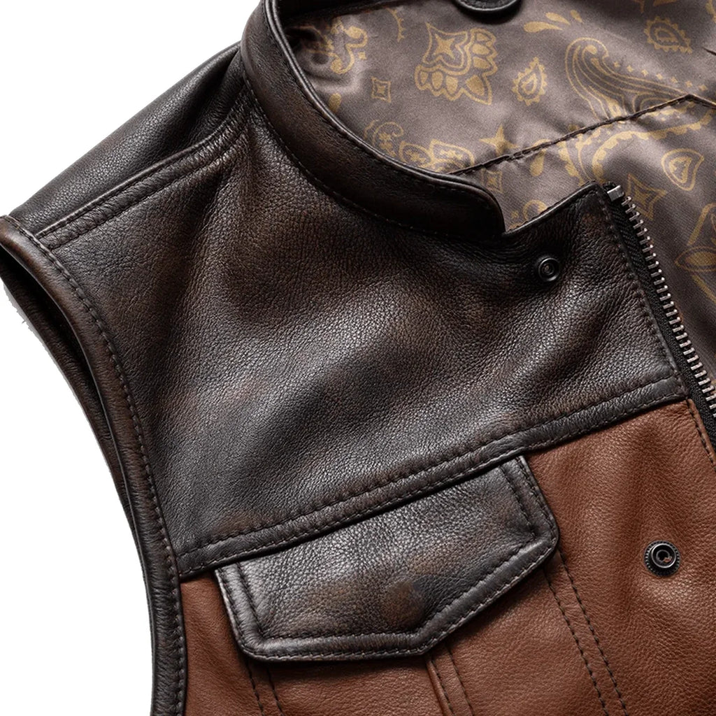 Gunner Men's Leather Motorcycle Vest (Limited Edition)