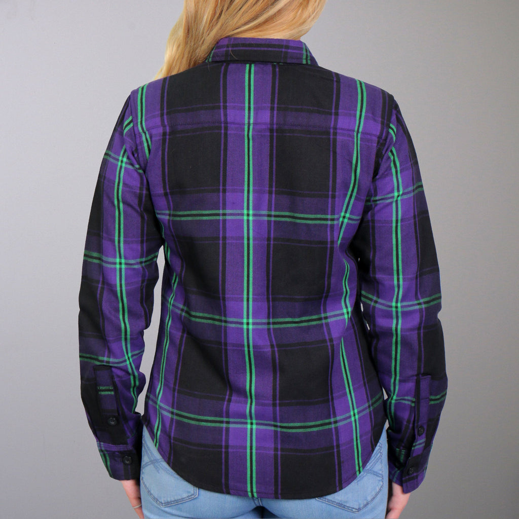 Hot Leathers Ladies 'Voodoo' Multi/Color Cotton Flannel Shirt - Button Front - Riding - Casual Wear - FLL3006