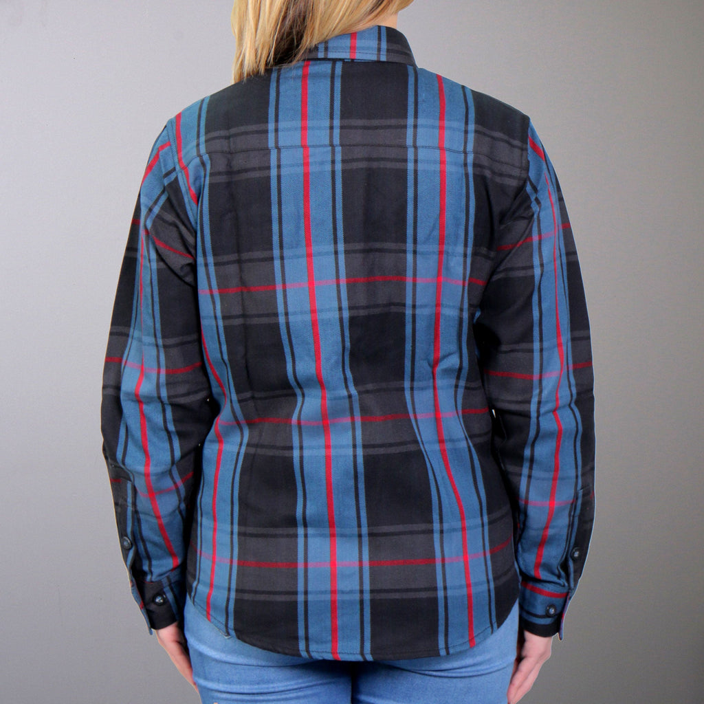 Hot Leathers Ladies 'Long Live The King' Multi/Color Cotton Flannel Shirt - Button Front - Riding - Casual Wear - FLL3007