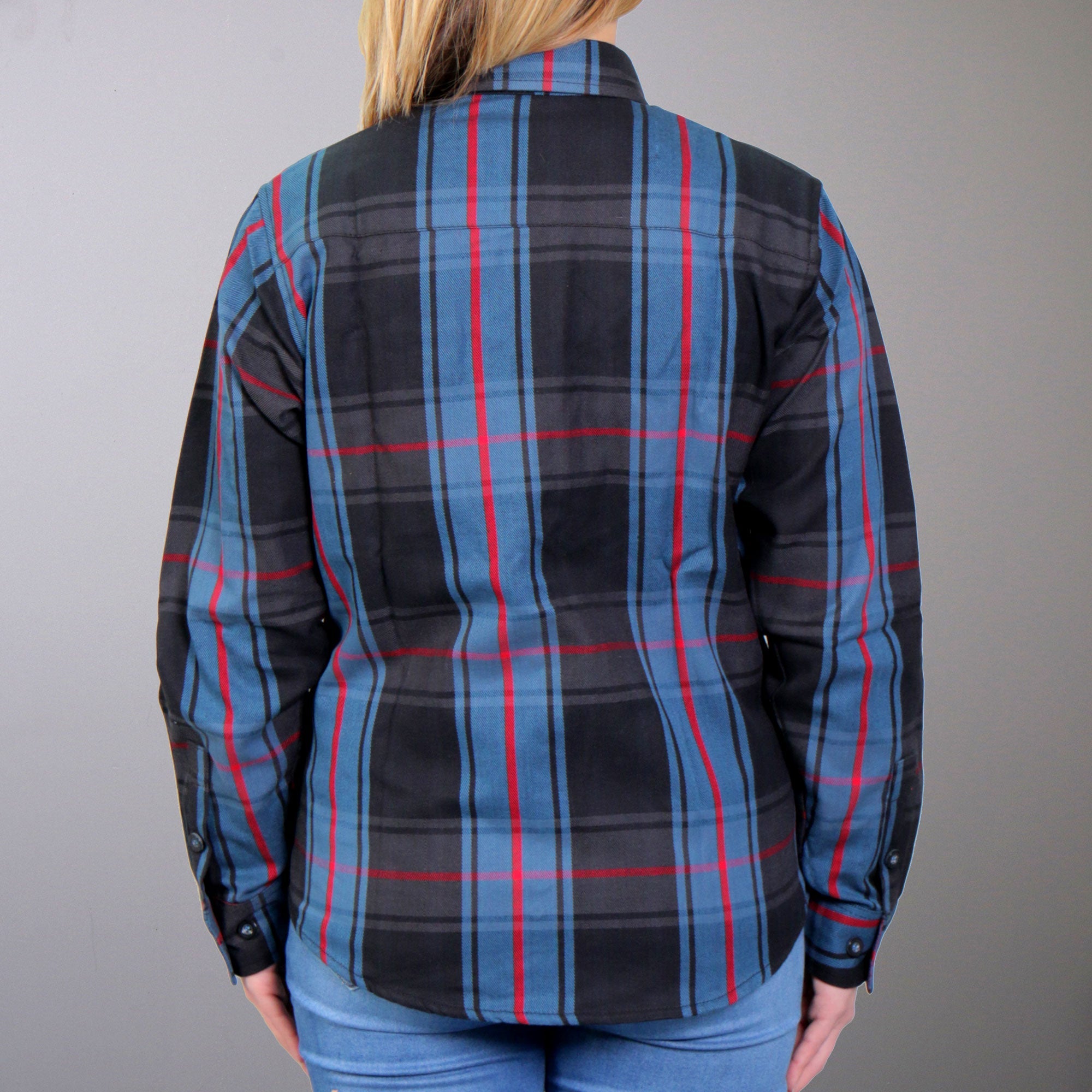 Hot Leathers Ladies 'Long Live The King' Multi/Color Cotton Flannel Shirt - Button Front - Riding - Casual Wear - FLL3007