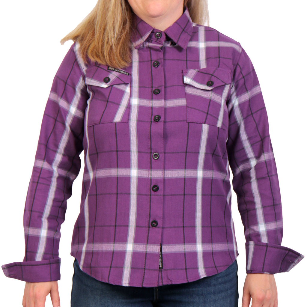 Hot Leathers Ladies 'Runaway Rose' Multi/Color Cotton Flannel Shirt - Button Front - Riding - Casual Wear - FLL3010