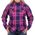 Hot Leathers Ladies 'Gravel Kiss' Multi/Color Cotton Flannel Shirt - Button Front - Riding - Casual Wear - FLL3011