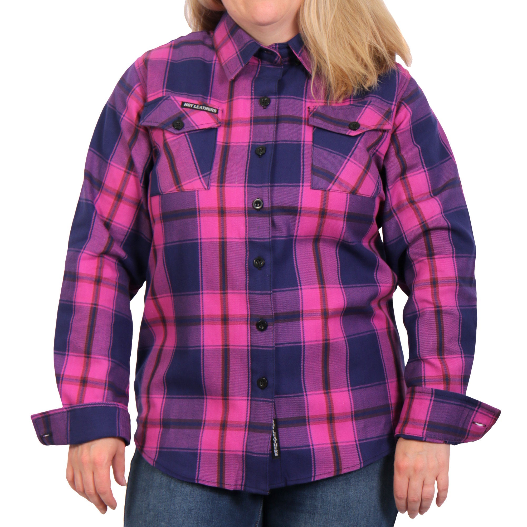 Hot Leathers Ladies 'Gravel Kiss' Multi/Color Cotton Flannel Shirt - Button Front - Riding - Casual Wear - FLL3011
