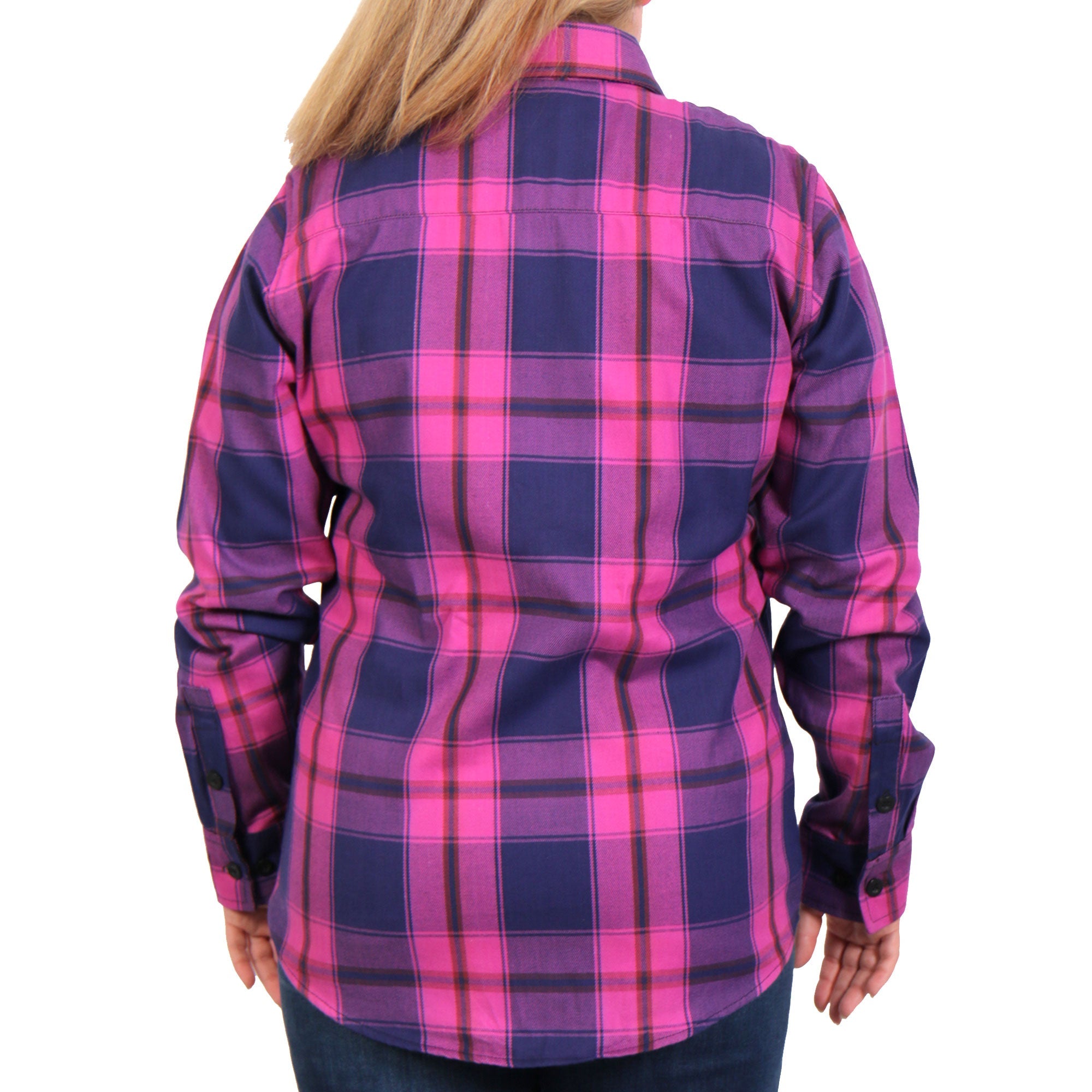 Hot Leathers Ladies 'Gravel Kiss' Multi/Color Cotton Flannel Shirt - Button Front - Riding - Casual Wear - FLL3011