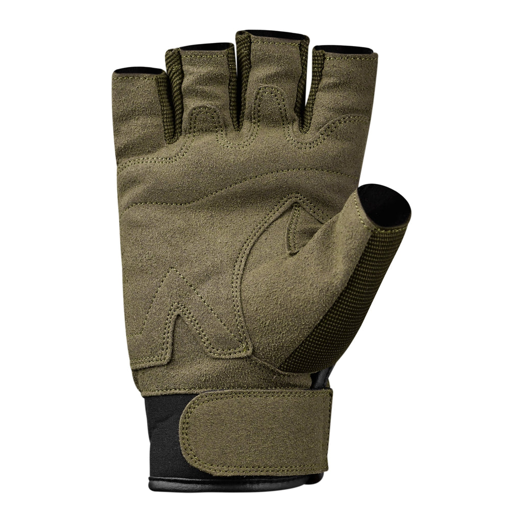 JAG Half Finger Tactical Gloves - (Olive)