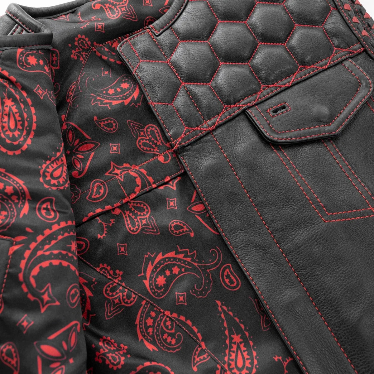 Hornet Men's Club Style Leather Vest