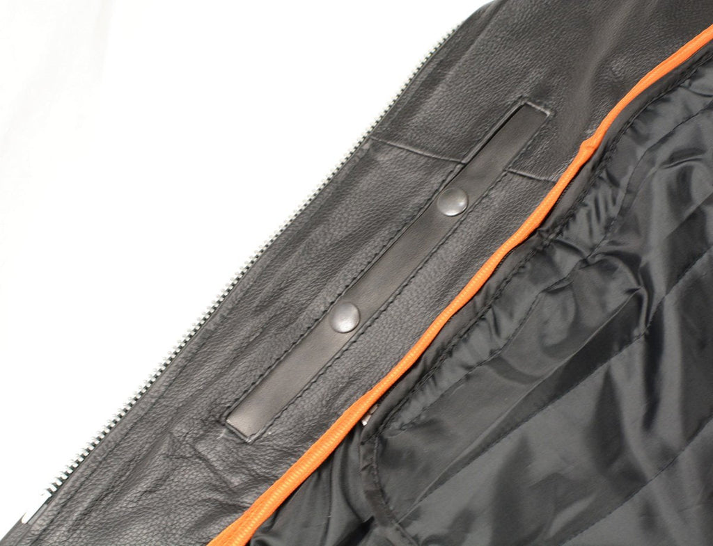 Milwaukee Leather LKL2710 Women's Classic Black Braided Motorcycle Jacket with Studded Back