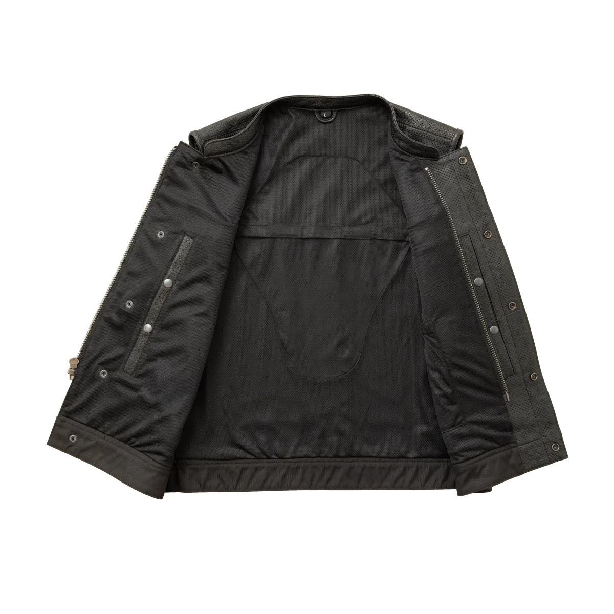 Lowside Men's Perforated Motorcycle Leather Vest