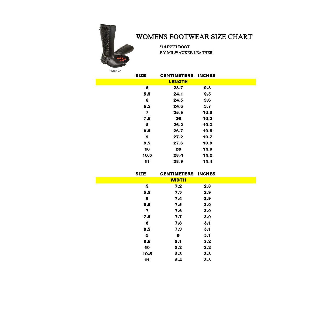 Milwaukee Leather Women's Wide-Width Classic Black Leather 14-Inch Harness Square Toe Tall Motorcycle Boots MBL9365W