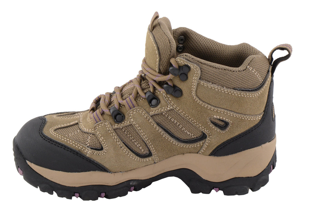 Milwaukee Leather MBL9496 Women's Brown Leather Lace-Up Waterproof Outdoor Hiking Boots Shoes