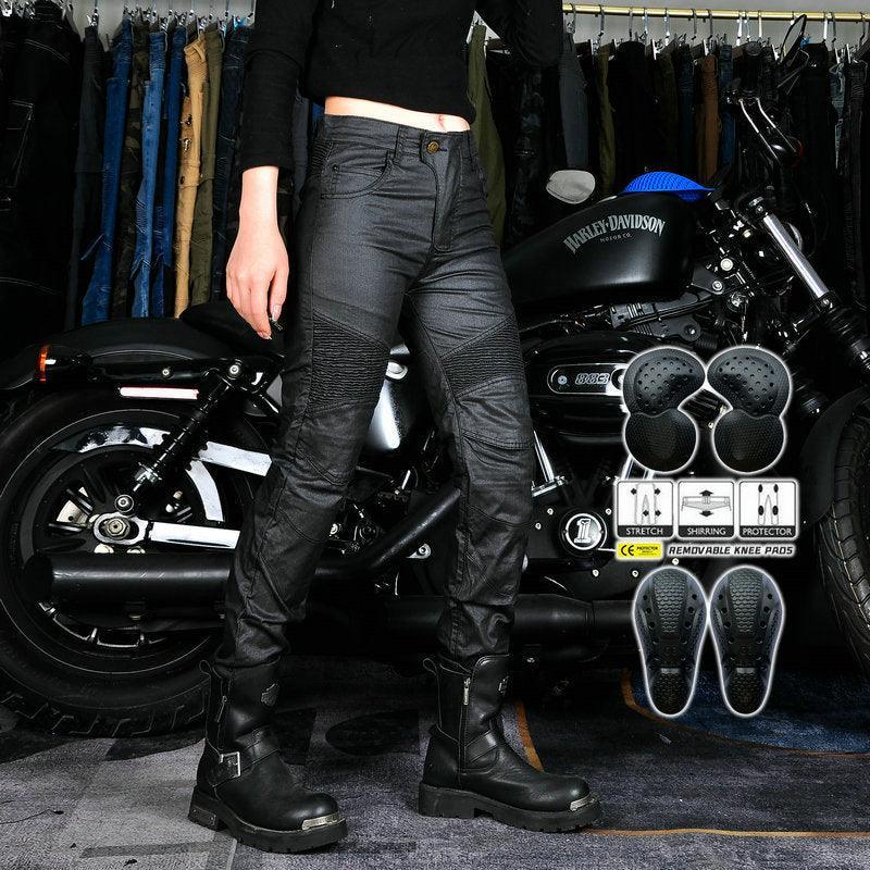 VOLERO™ Glossy Coated Fabric Motorcycle Pants for Women